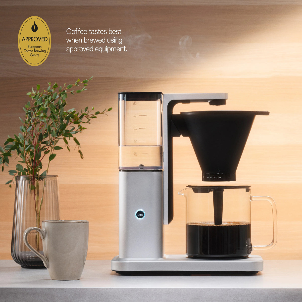 Wilfa Zense Alux Cm10apa-M125 (Aluminium/Plata, 1650 Watt, 1,25 L/10 Tassen) 602292