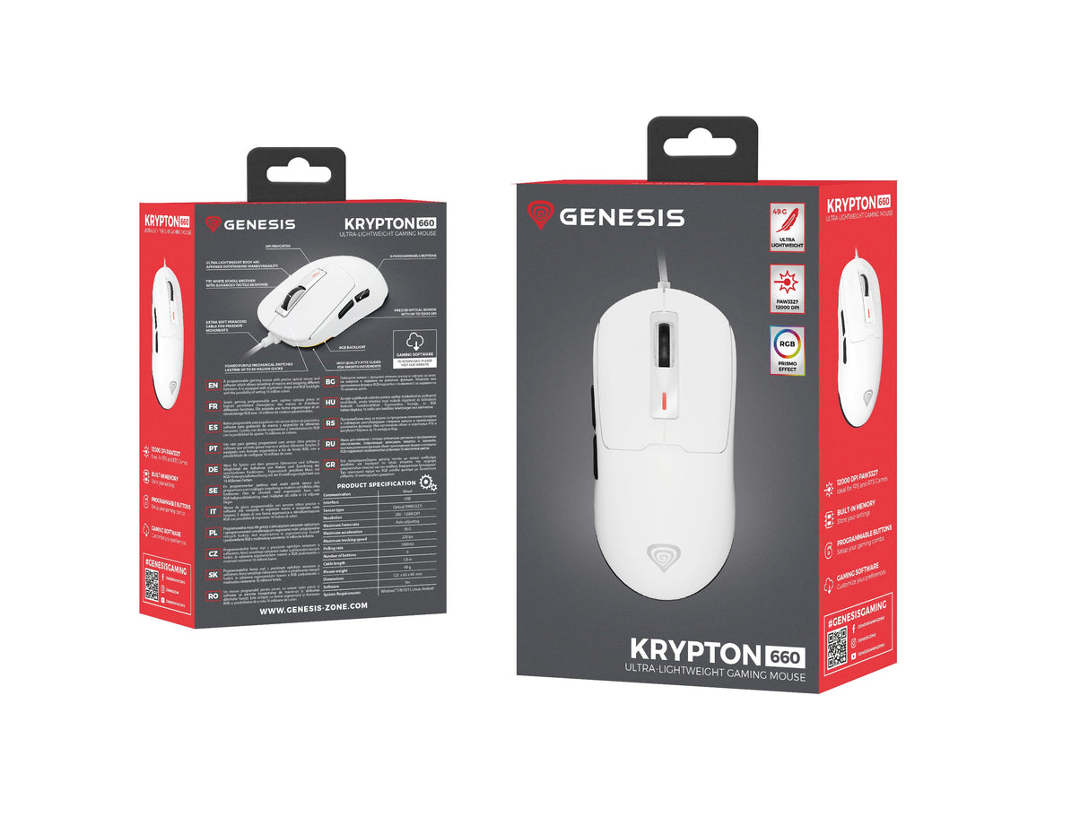 EAN 5901969444810 - GENESIS Krypton 660 ratón Juego Ambidextro USB tipo A Óptico 12000 DPI imagen 14