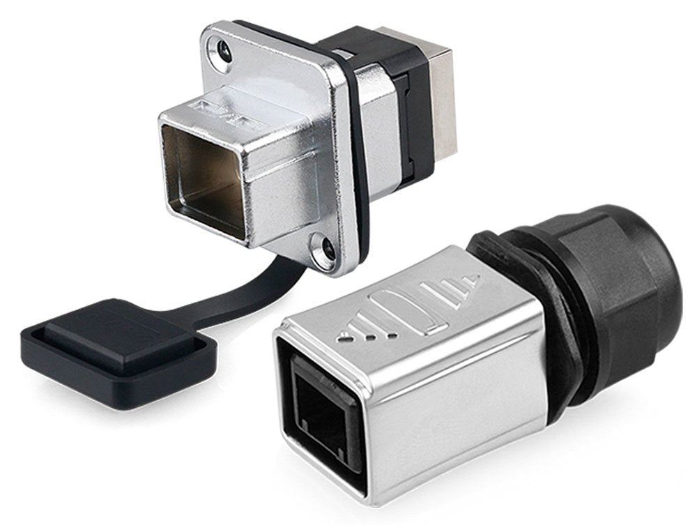 Industrie-Steckverbinder S6 - Unbestückter Stecker, Aussparung Für Rj45 Stecker, Metall, Good Connections®
