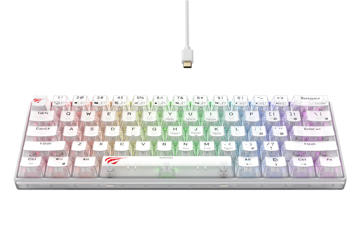 EAN 6939119028862 - Havit KB903L (Transparent white) teclado Juego USB QWERTY imagen 2