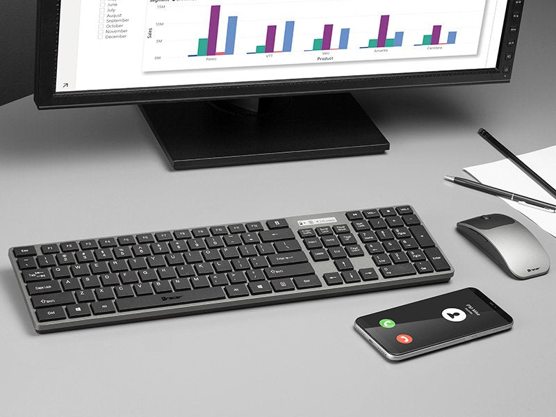 EAN 5907512866122 - Tracer TRAKLA46773 teclado Ratón incluido Oficina RF inalámbrico QWERTY Negro, Gris imagen 6