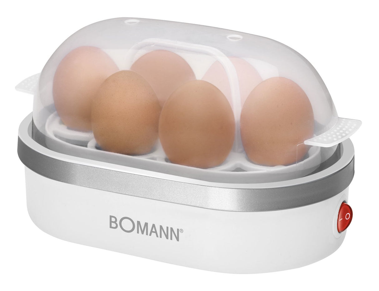 EAN 4004470616866 - Bomann EK 5022 CB 6 huevos 400 W Plata, Transparente, Blanco imagen 1