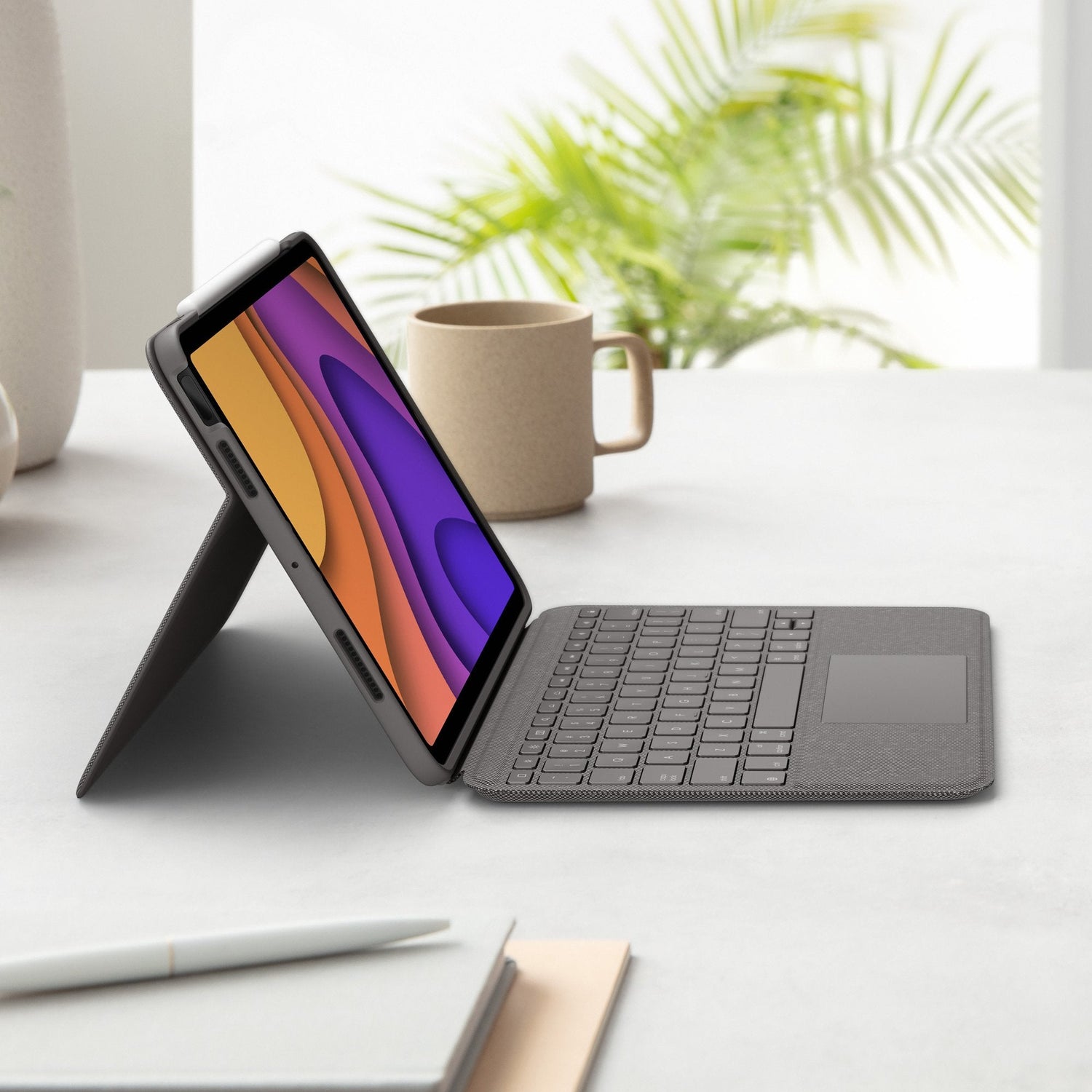 Logitech Folio Touch Gris Smart Connector Qwertz Suizo