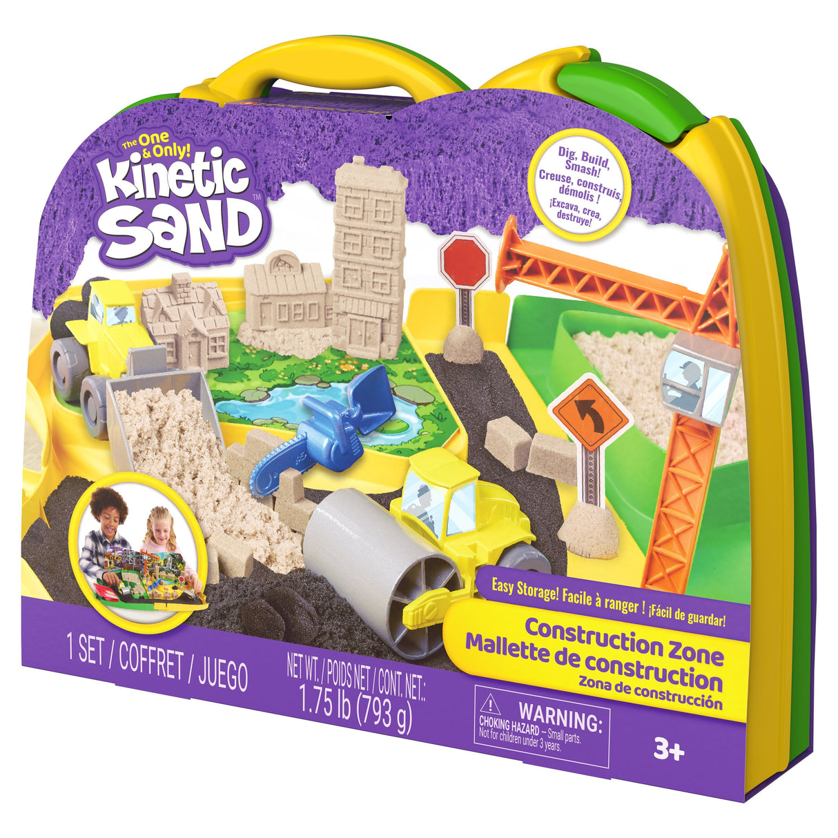 Spinmaster Kinetic Sand - Deluxe Baustellen-Koffer 6075775
