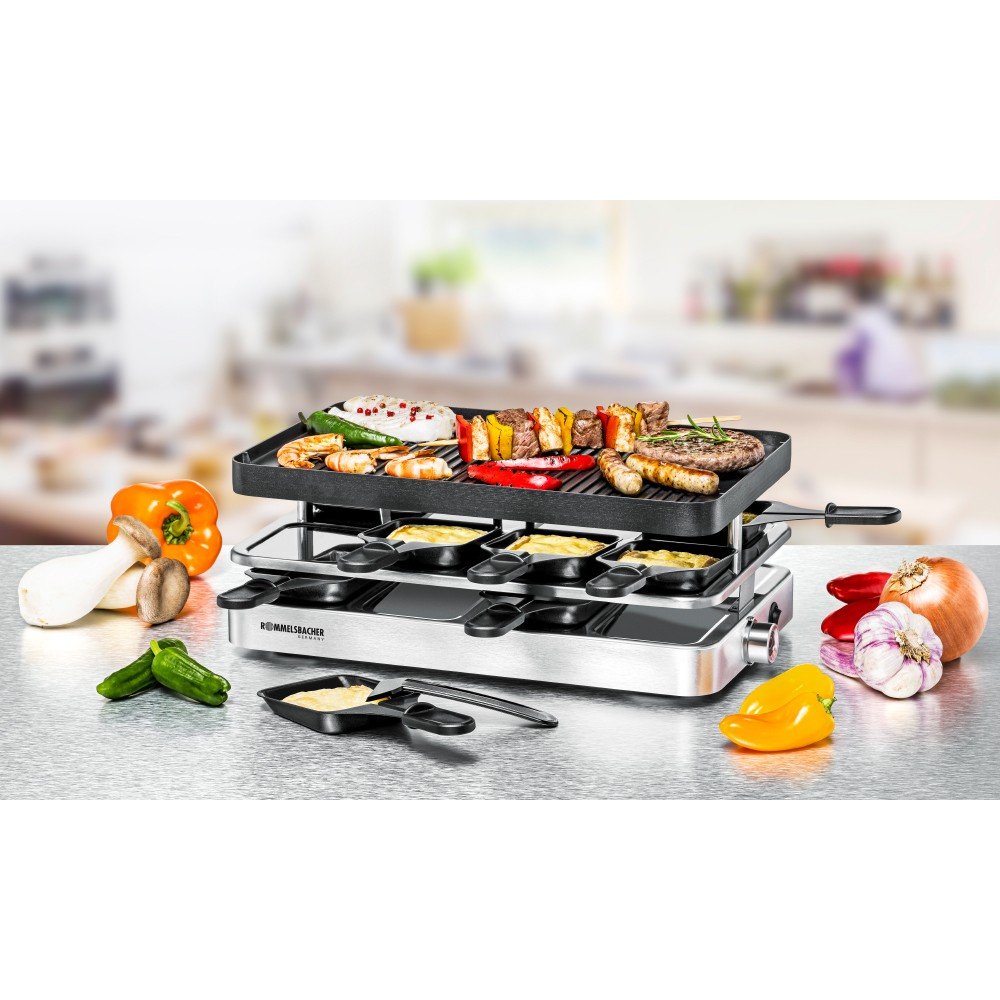 Rommelsbacher Juego De Raclette 1200w 8 Sartenes Rc 1400