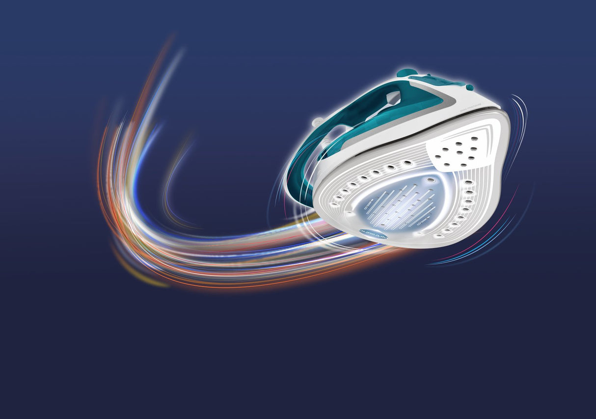 EAN 3121040075692 - Tefal EasyGliss Plus FV5718 plancha Plancha vapor-seco Suela de Durilium 2400 W Turquesa, Blanco imagen 7