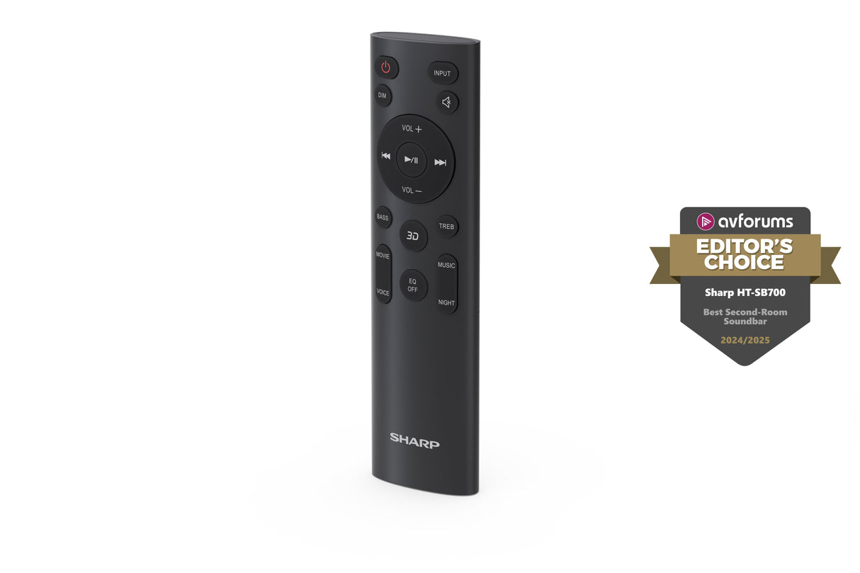 Barra De Sonido Sharp Ht-Sb700 2.0.2 Compact, Dolby Atmos, Bluetooth Con Hdmi Earc/Cec, Potencia Total De 140w, 92cm, Color Negro