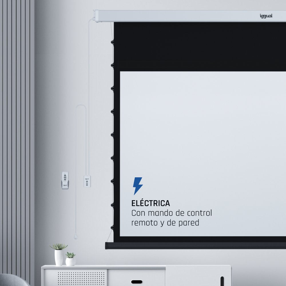 Pantalla Iggual Eléc Tensionada 16:9 92" 203x114cm