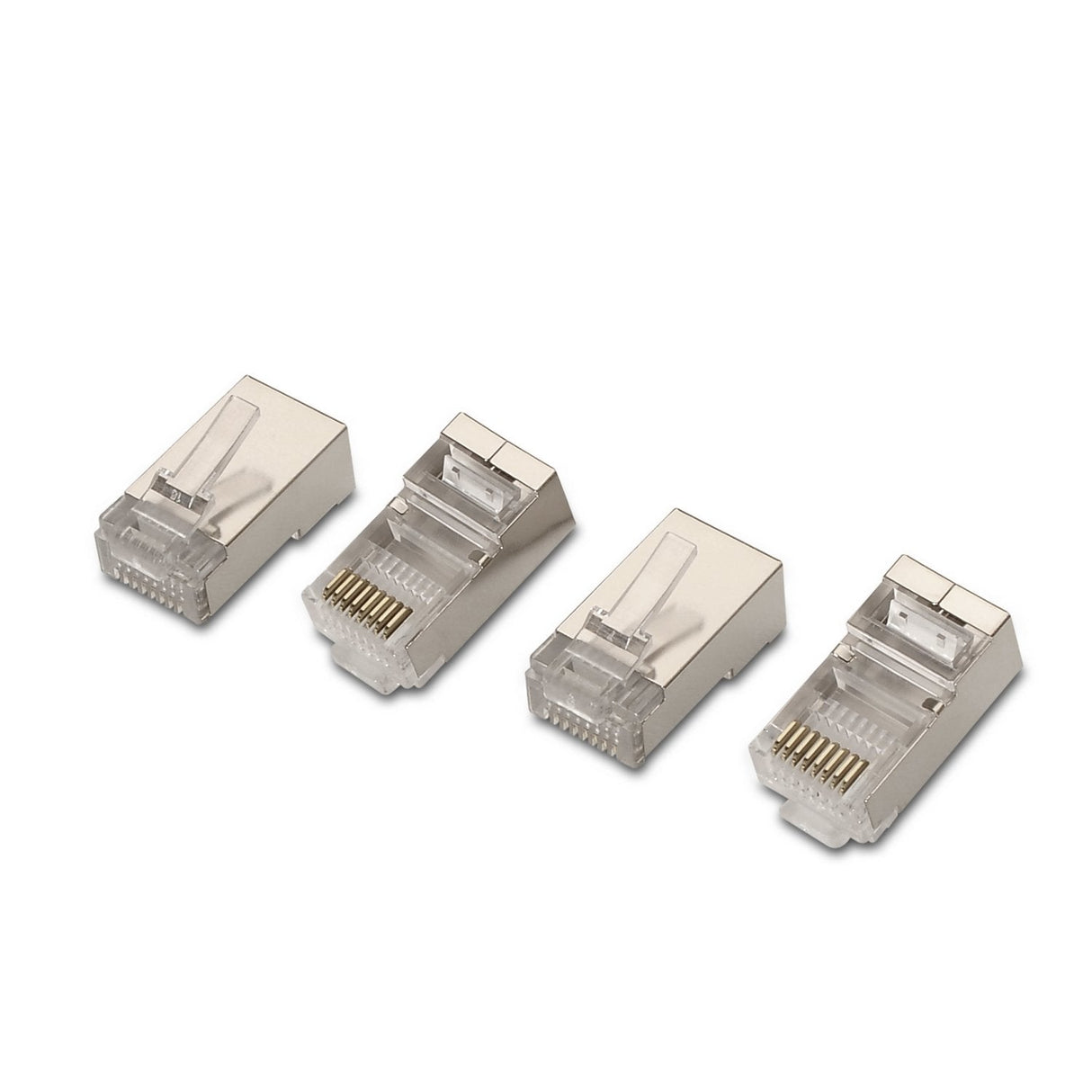 Aisens Pack De 10 Conectores Rj45 8 Hilos Ftp Cat.5e Awg24 - Plata