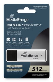 EAN 4260664872511 - MediaRange MR1904 unidad flash USB 512 GB USB tipo A 3.2 Gen 1 (3.1 Gen 1) Negro, Plata imagen 3