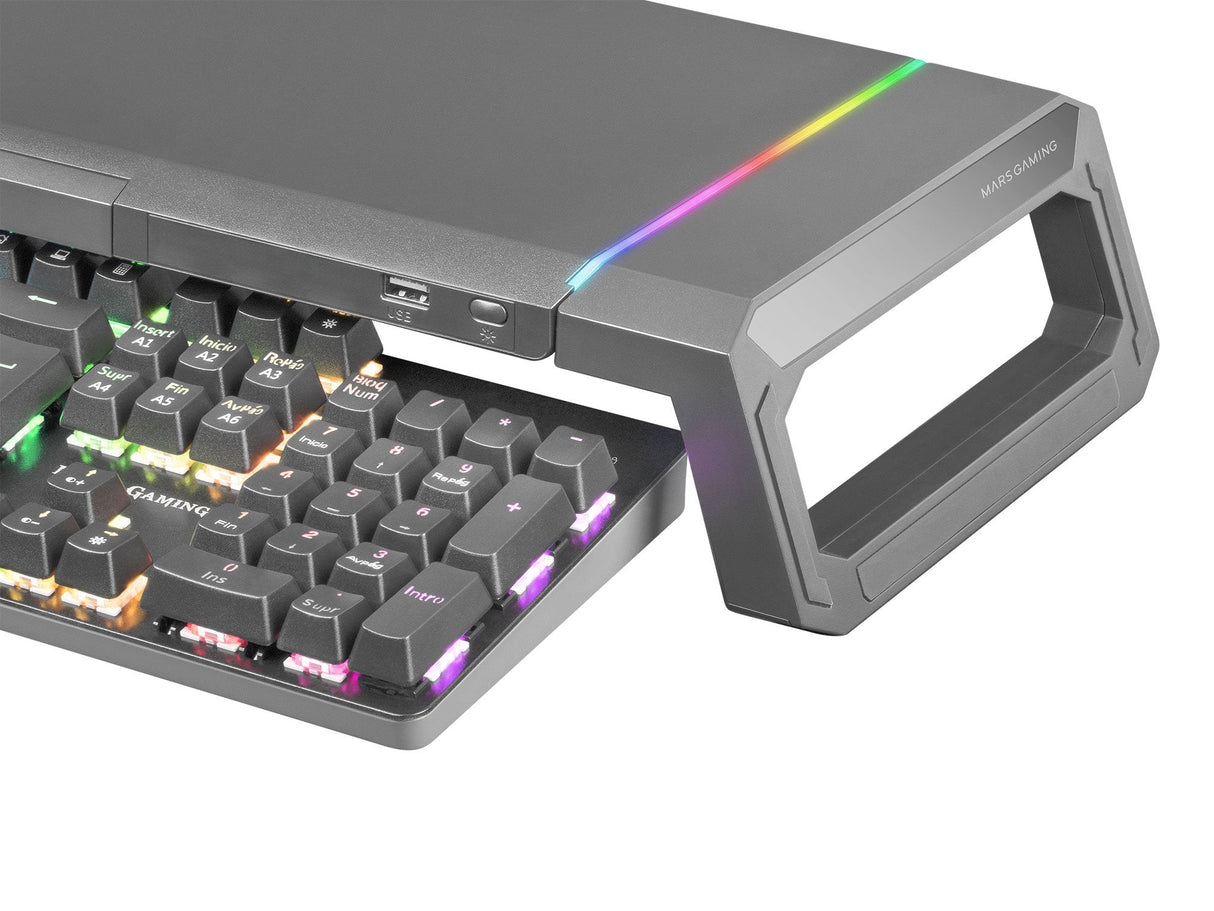 Soporte Gaming Para Monitor Mars Gaming Mgs-One Hasta 30 Kg Negro