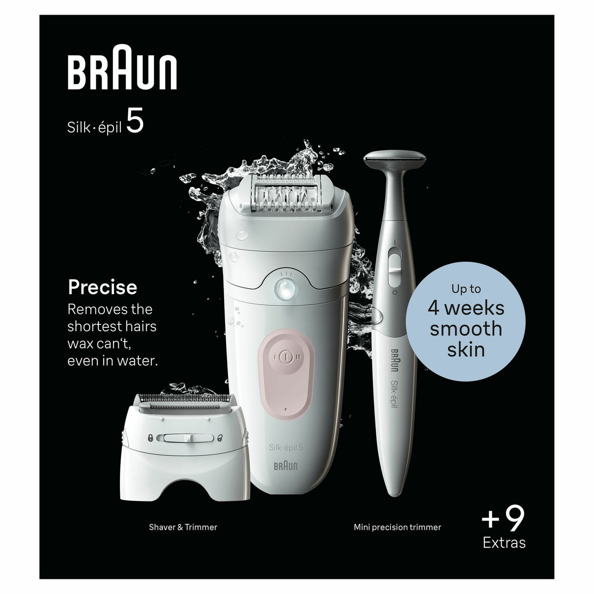 EAN 7500435225007 - Braun Silk-épil 5 5-230 28 pinzas Rosa, Blanco imagen 3
