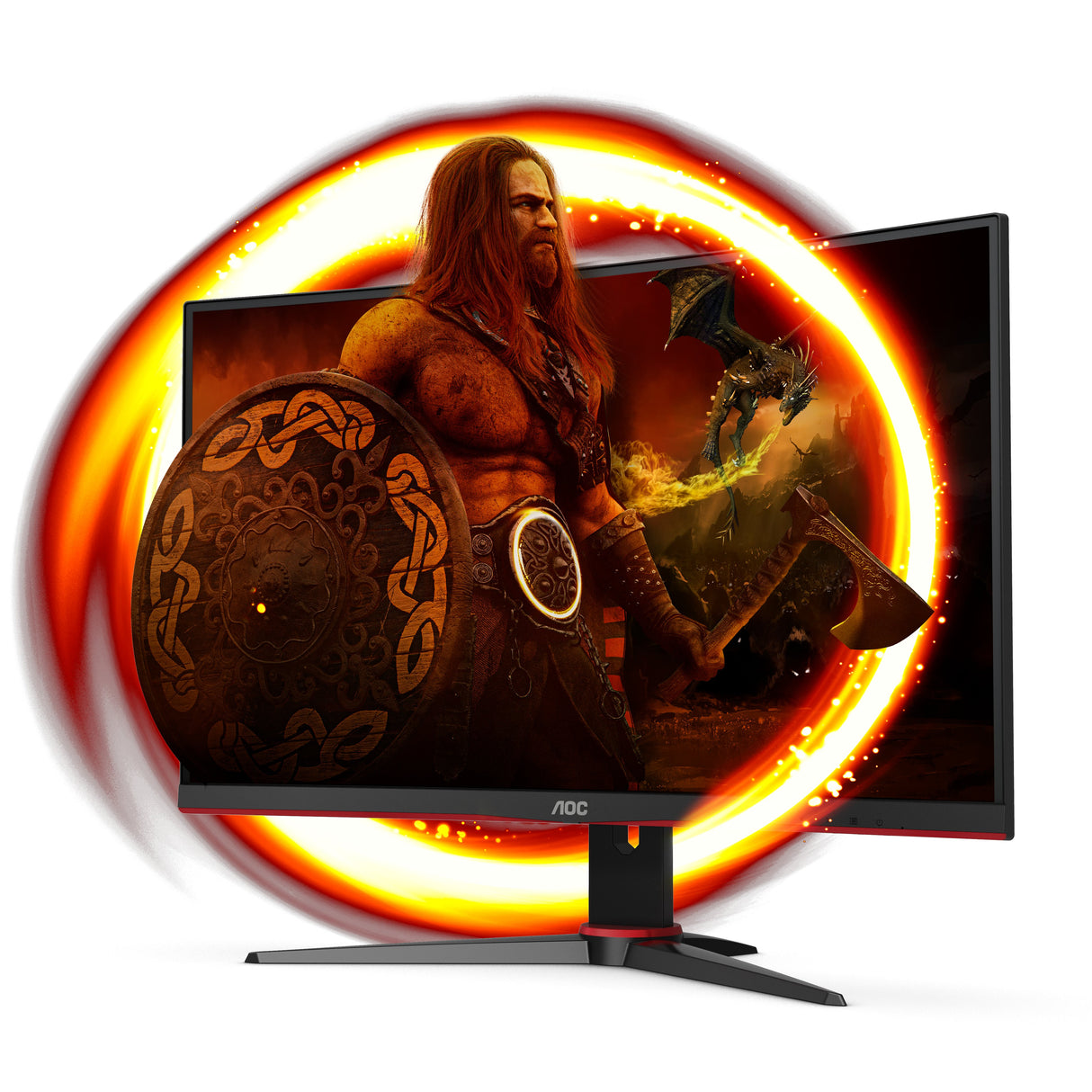 EAN 4038986111300 - AOC G2 C27G2E/BK pantalla para PC 68,6 cm (27") 1920 x 1080 Pixeles Full HD Negro, Rojo imagen 2