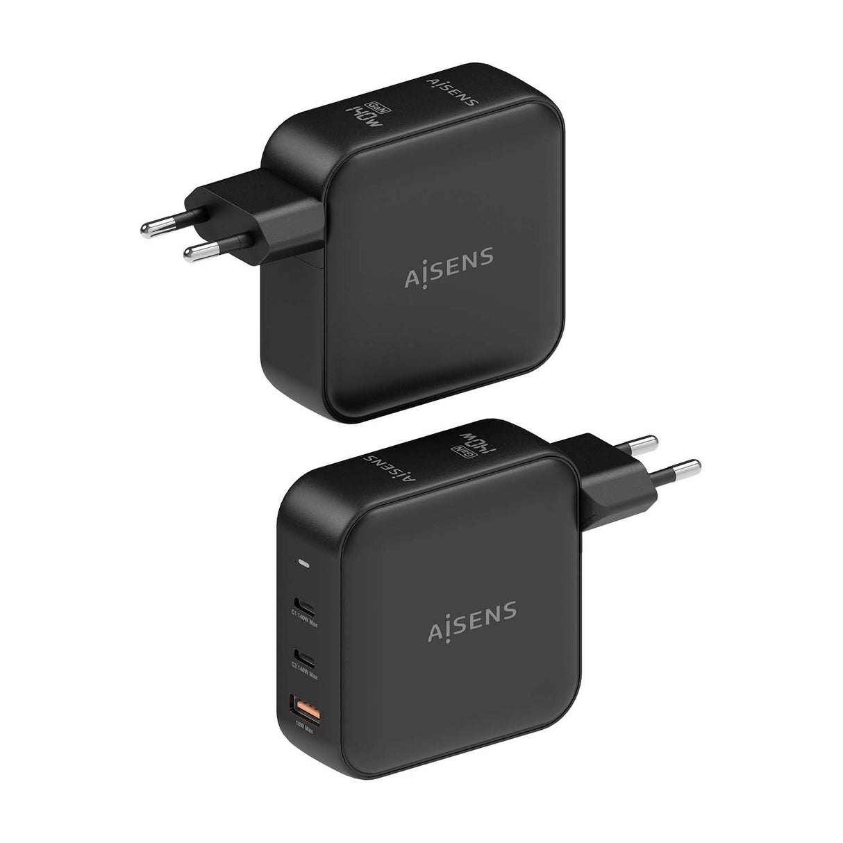 Aisens Cargador Gan 140w, 2xusb-C Pd3.1 Qc4.0, 1xusb-A Qc3.0, Negro