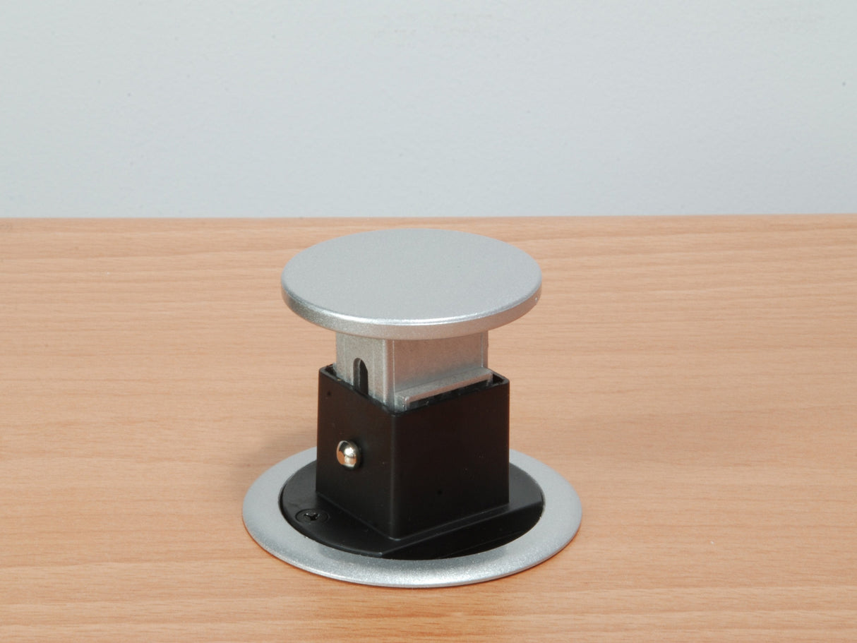 Regleta Equip Pop-Up Para Mesa 3 Tomas + 2 Puertos Usb Con Interruptor Aluminio Diametro 60mm