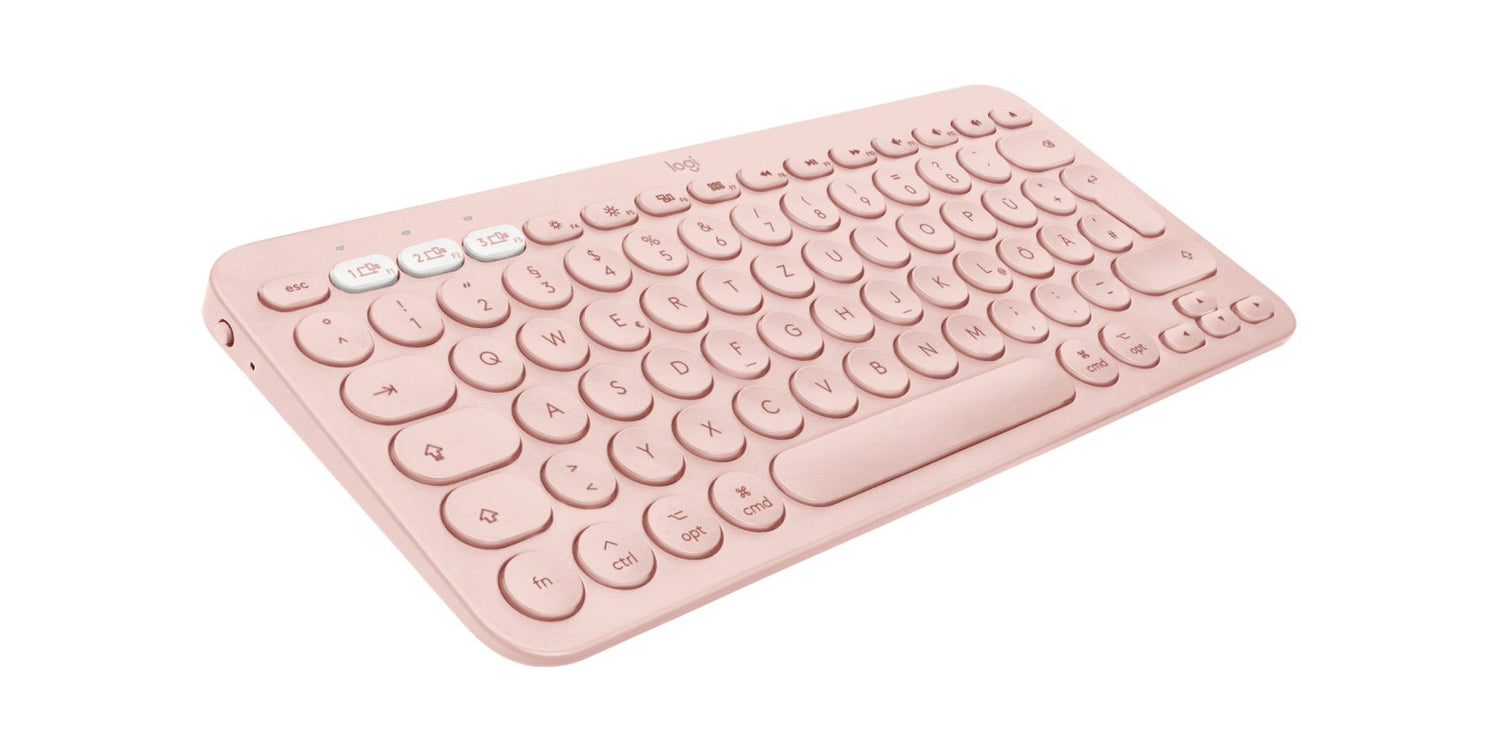 Teclado Español Logitech K380 For Mac Multi-Device Bluetooth Keyboard Qwerty Rosa