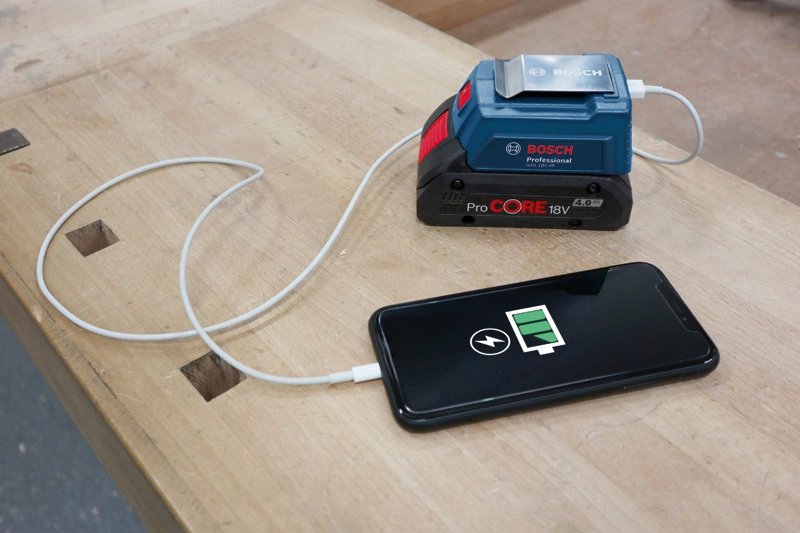 Adaptador De Carga Usb Bosch Professional Gaa 18v-48 Azul Batería Y Cargador No Incluidos!