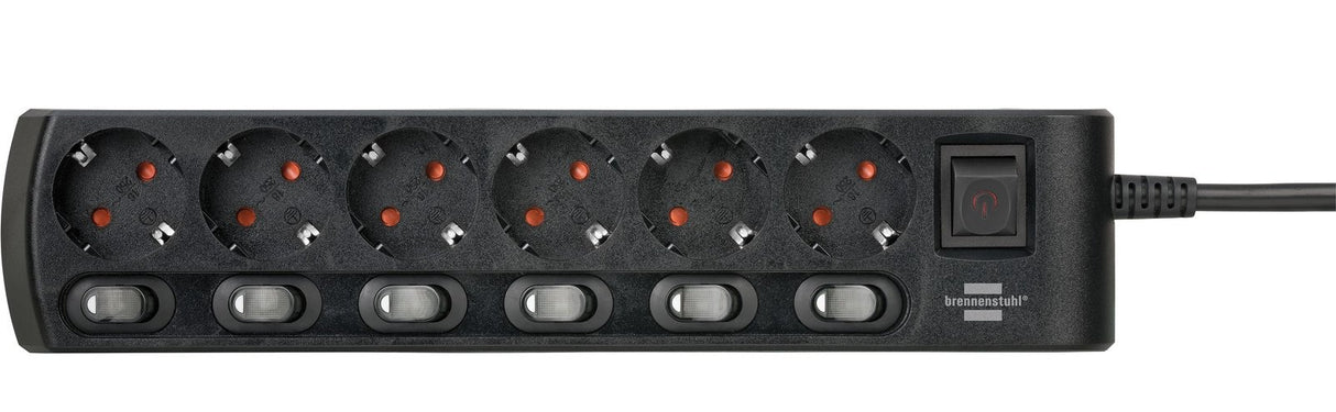 EAN 4007123667482 - Brennenstuhl 1153110116 base múltiple 2 m 6 salidas AC Interior Negro imagen 2