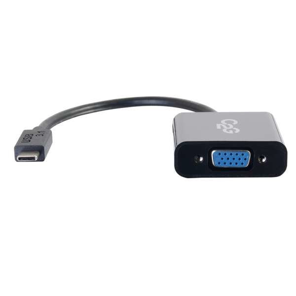C2g Usb 3.1 Usb Type C To Vga Adapter Usb C To Vga Black Adaptador De Vídeo Externo Usb 3.1 D-Sub Negro