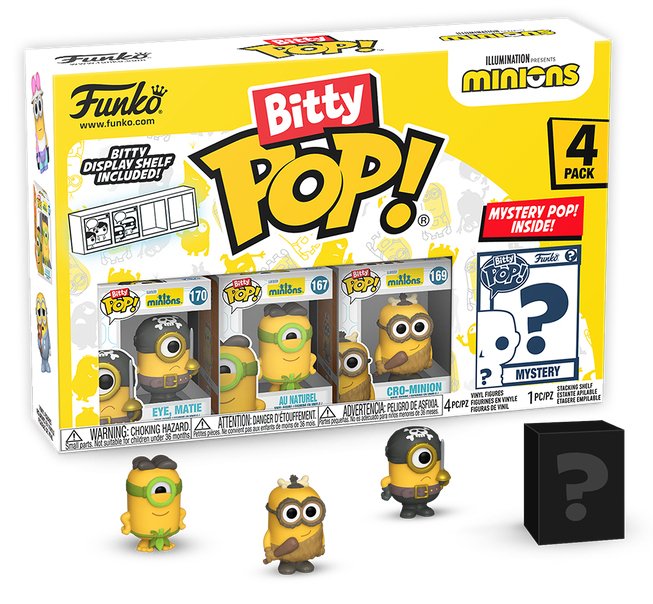 Blister 4 Figuras Bitty Pop Minions Series 1