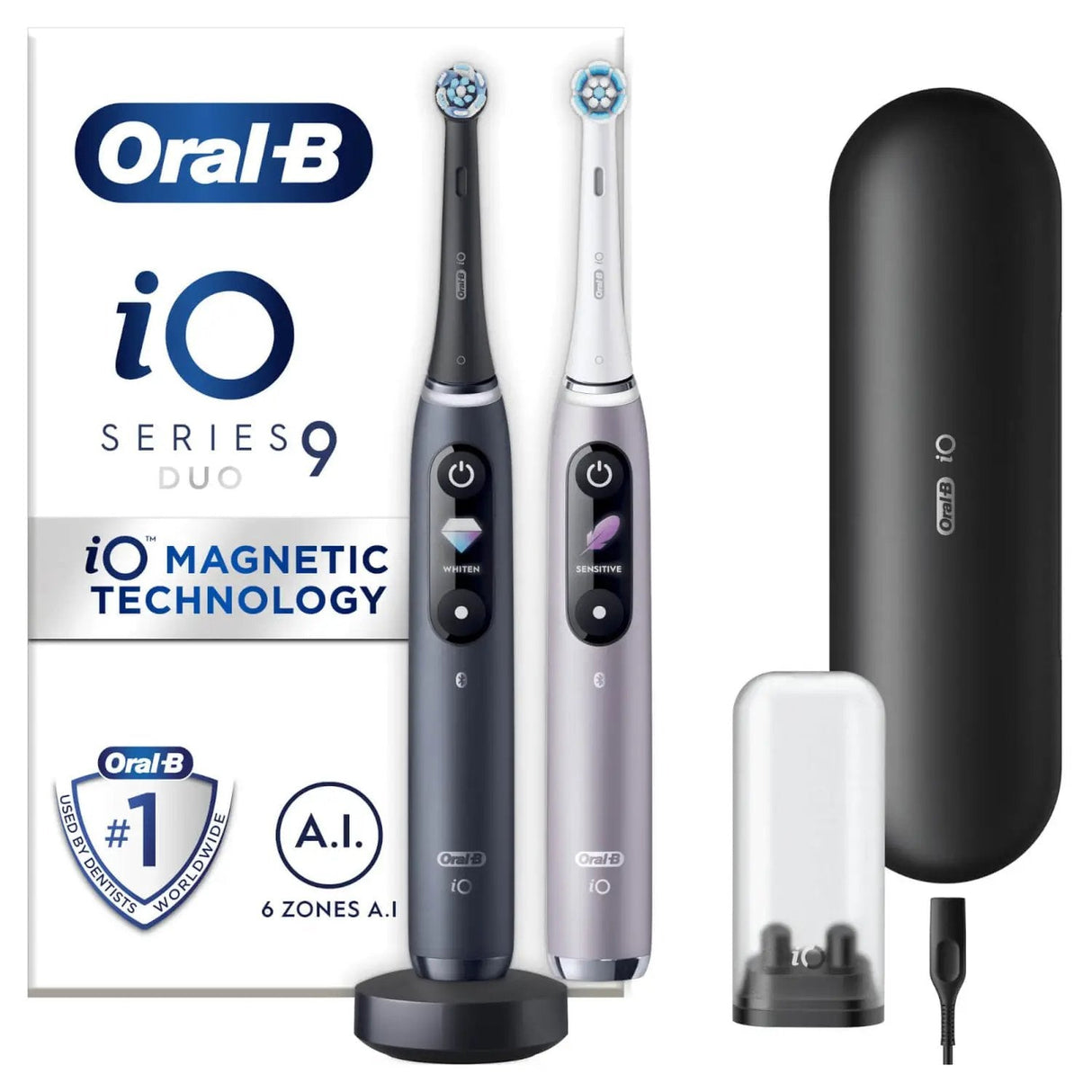 Braun Oral-B Io Serie 9, Cepillo De Dientes Eléctrico Serie Io 9 2. Manos Bk/Pk