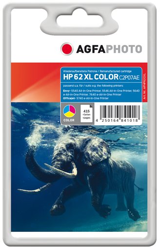 Agfaphoto Aphp62cxl Tinta Reemplaza Hp 62xl Color C2p07ae