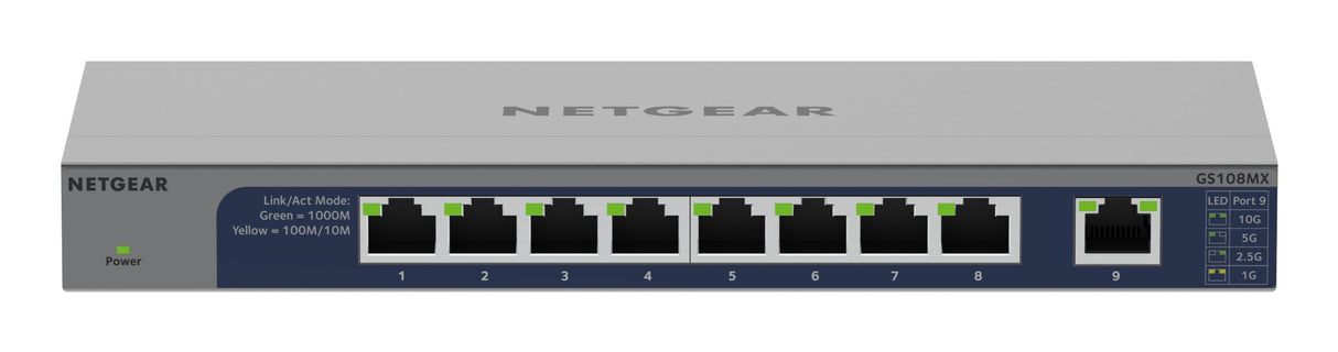 EAN 0606449168396 - NETGEAR GS108MX-100EUS switch No administrado L2 Gigabit Ethernet (10/100/1000) Montaje en pared/escritor imagen 3