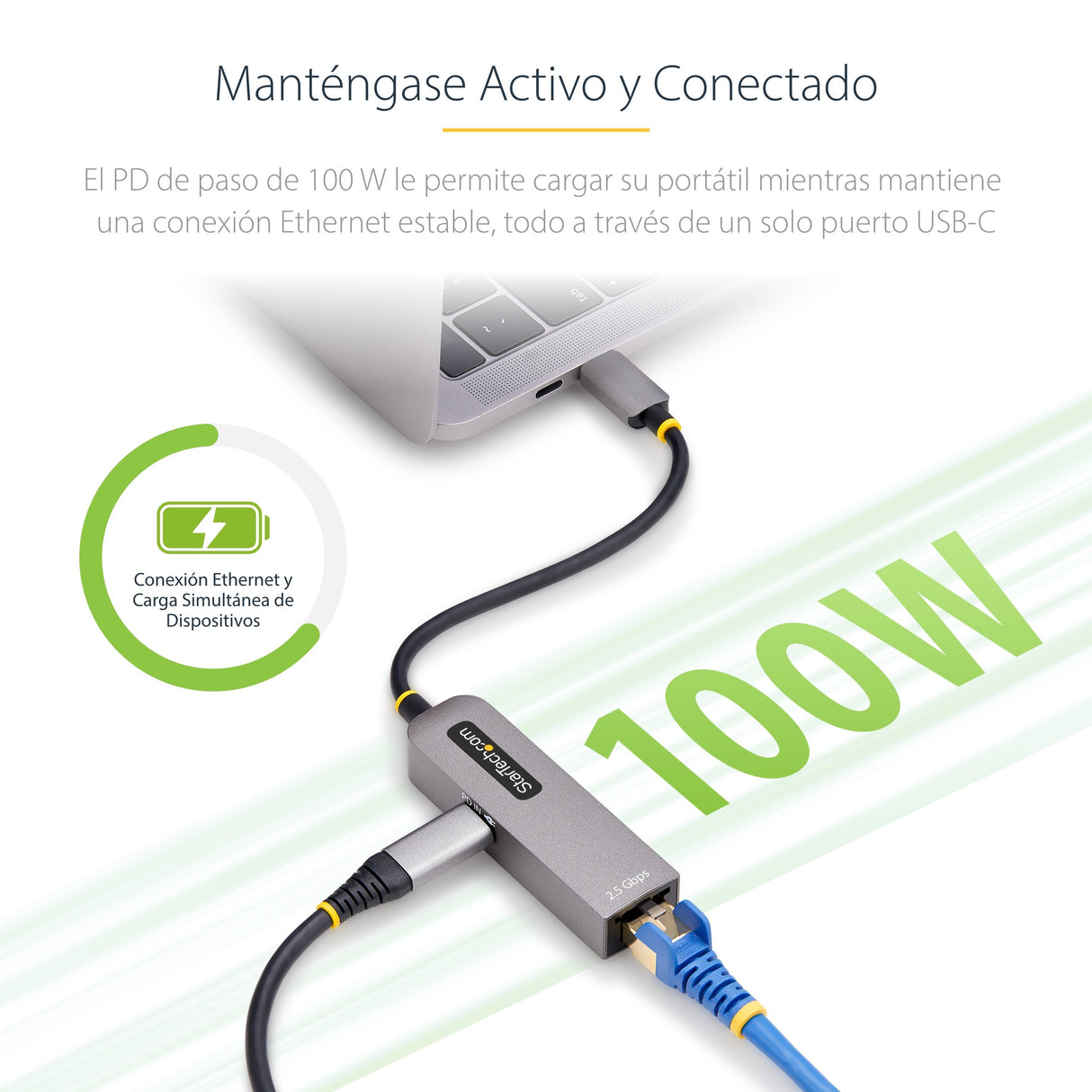 EAN 0065030904759 - StarTech.com 1GPD3-USB-C-ETHERNET adaptador y tarjeta de red 5000 Mbit/s imagen 10