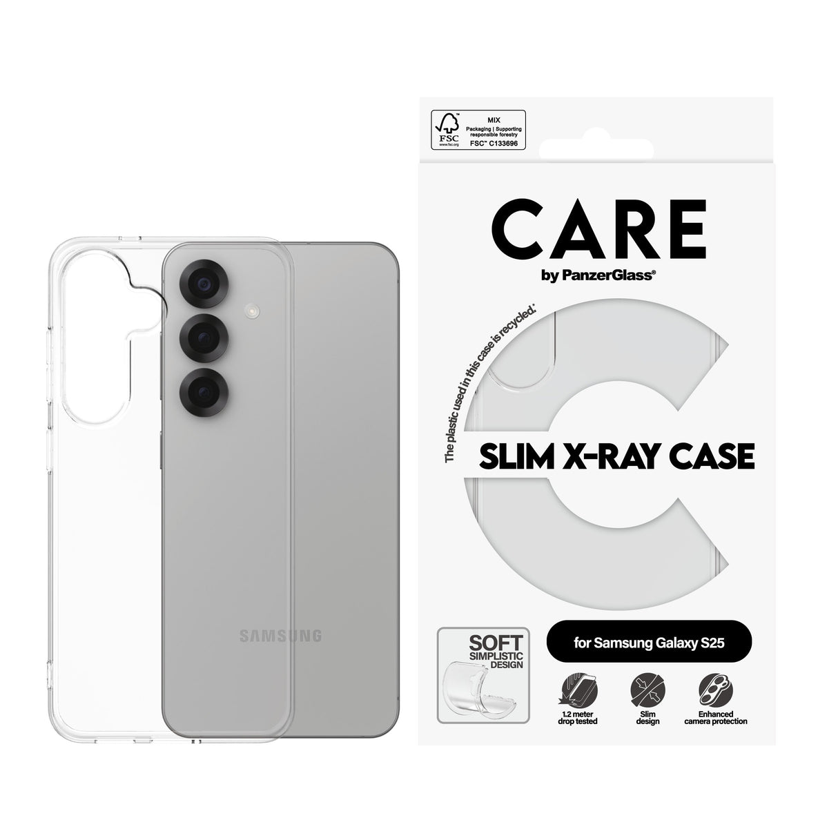 EAN 5715685016455 - PanzerGlass CARE™ by ® X-Ray Case Samsung Galaxy S25 funda para teléfono móvil Transparente imagen 2