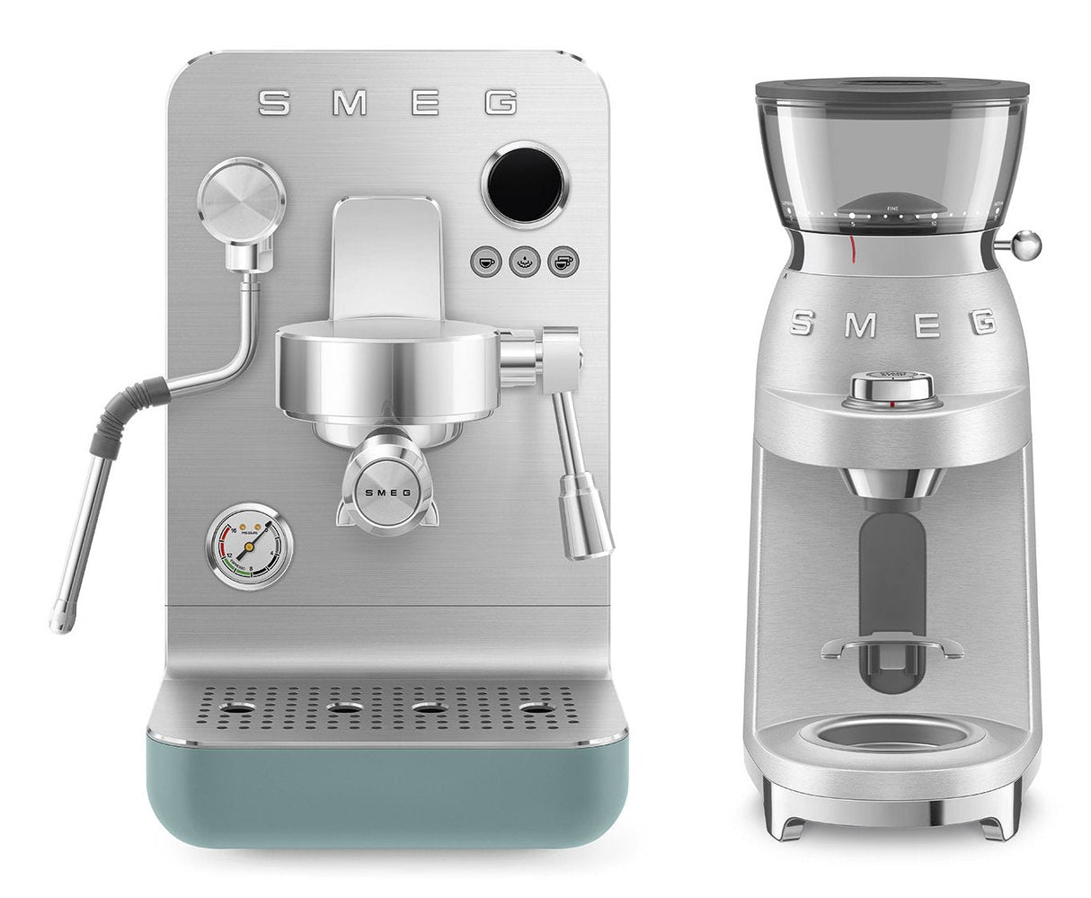 Smeg Espresso Coffee Machine Collection Emerald Green Emc02egmeu