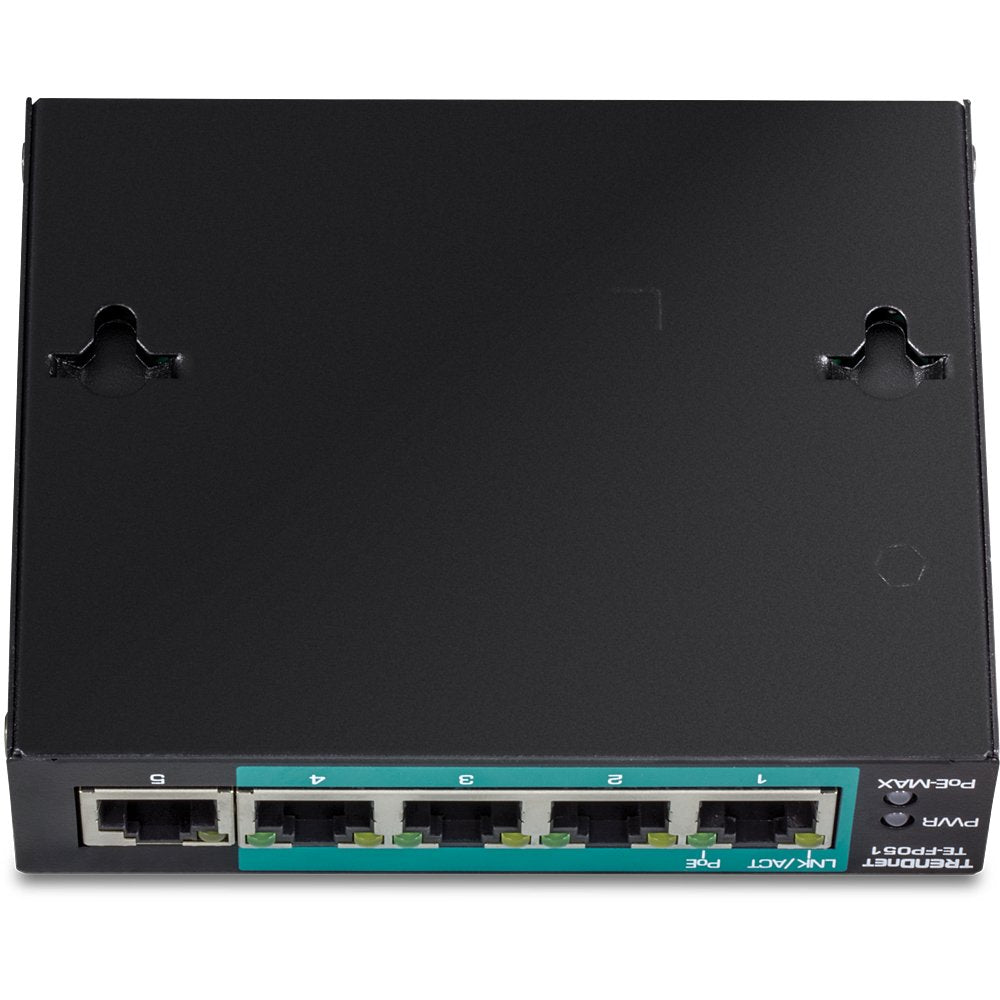 EAN 0710931161984 - Trendnet TE-FP051 switch No administrado Fast Ethernet (10/100) Energía sobre Ethernet (PoE) Negro imagen 4
