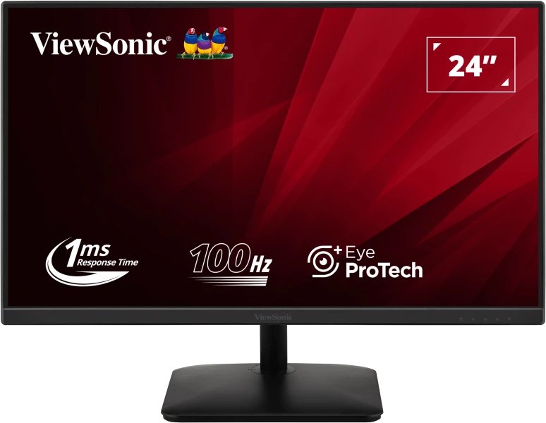 Monitor Led Ips 23.8 Viewsonic Va2408-Mhdb Negro Fhd 1xhdmi 1xvga 1xdp 1xusb-B 1xusb-A 2x2w Vesa