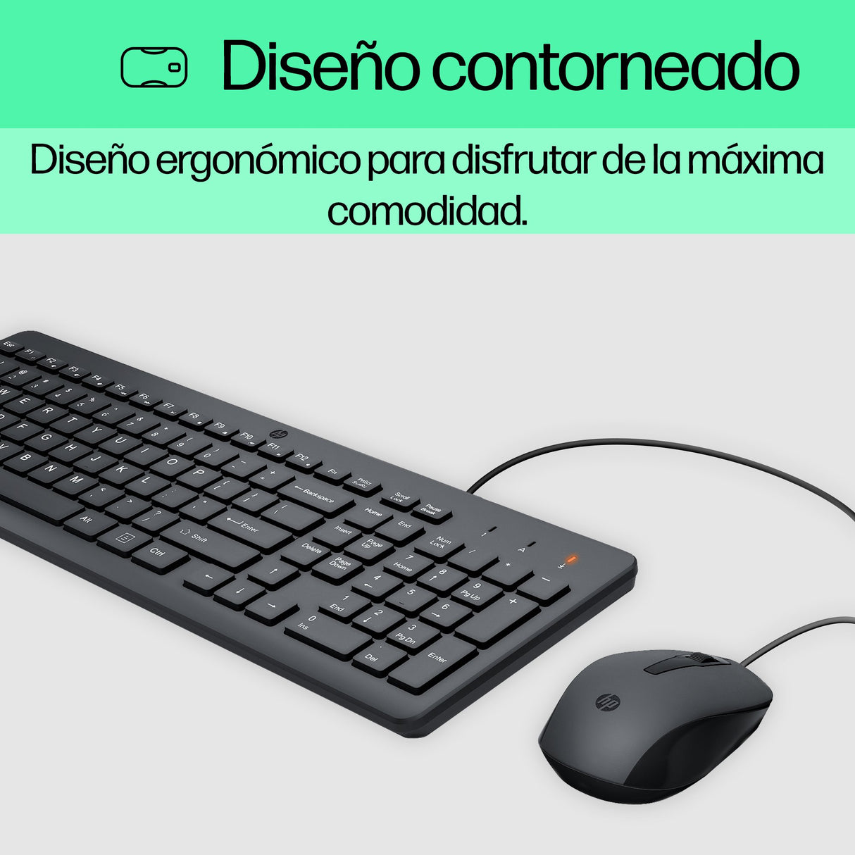 EAN 196786788123 - HP 150 Wired Mouse and Keyboard Combination teclado Ratón incluido USB Negro imagen 6