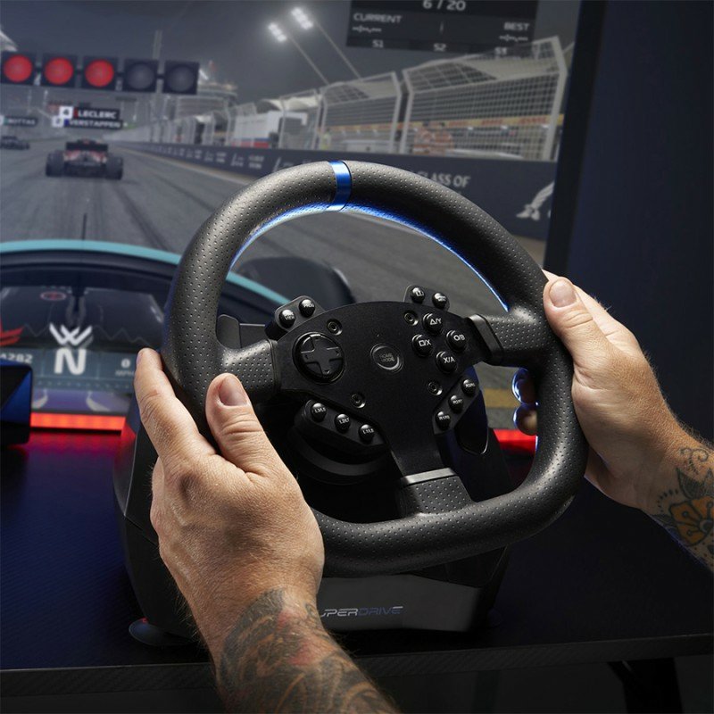 Superdrive - Volante De Carreras Sv950 Con Pedal Y Paletas De Cambio Para Xbox Serie X/S, Ps4, Xbox One, Pc