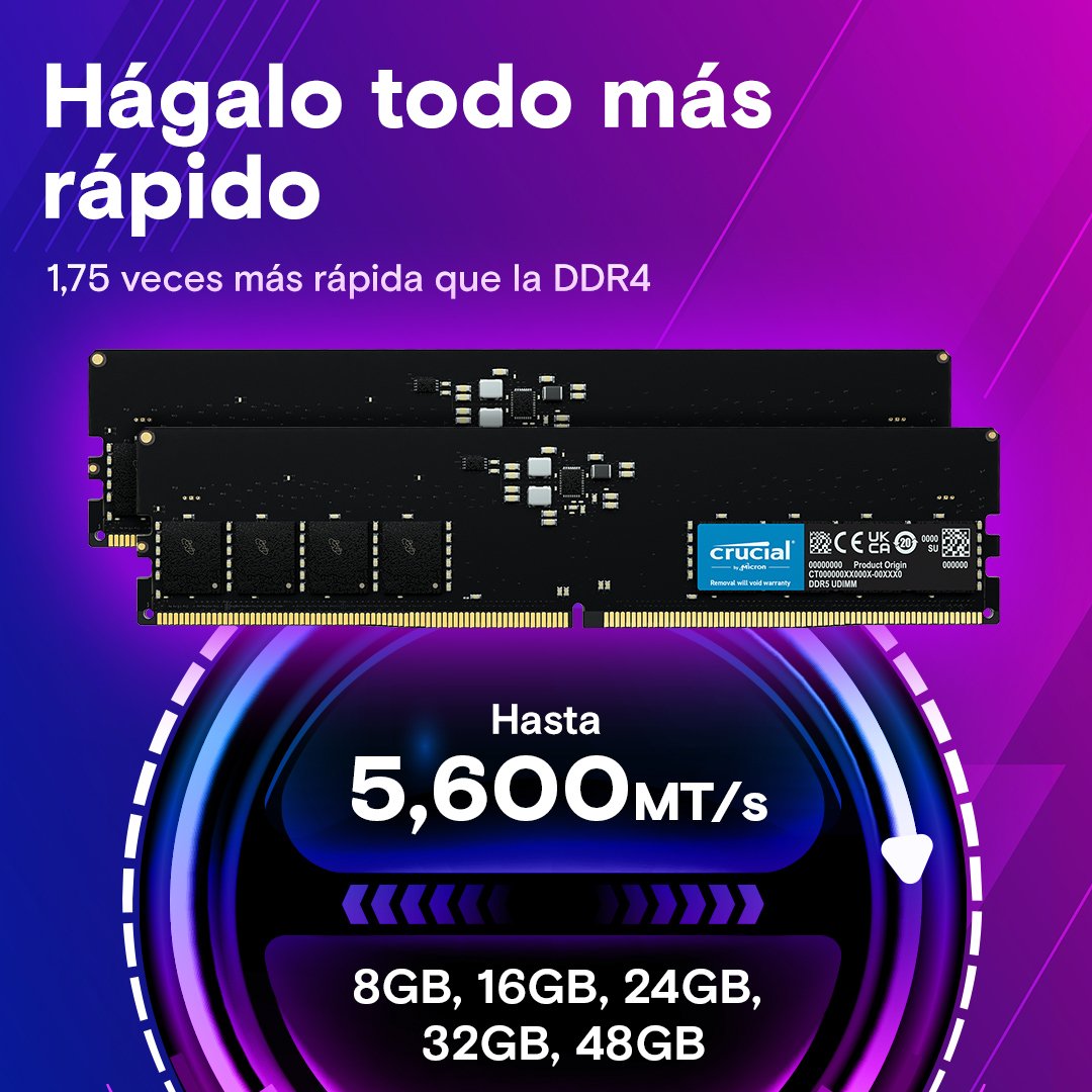 EAN 0649528944146 - Crucial CT64G56C46U5 módulo de memoria 64 GB 1 x 64 GB DDR5 imagen 3