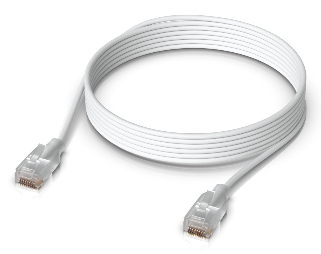 Ubiquiti Uacc-Cable-Patch-El-3m-W Cable De Red Translúcido, Blanco Cat6