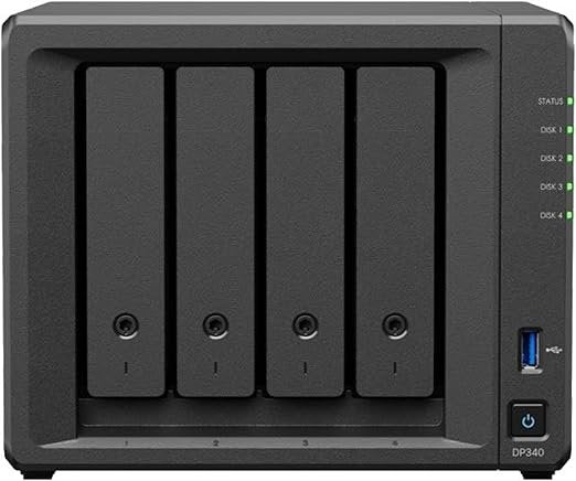 EAN 4711174725793 - Synology DP340 servidor de almacenamiento NAS Escritorio R1600 16 GB Negro imagen 1
