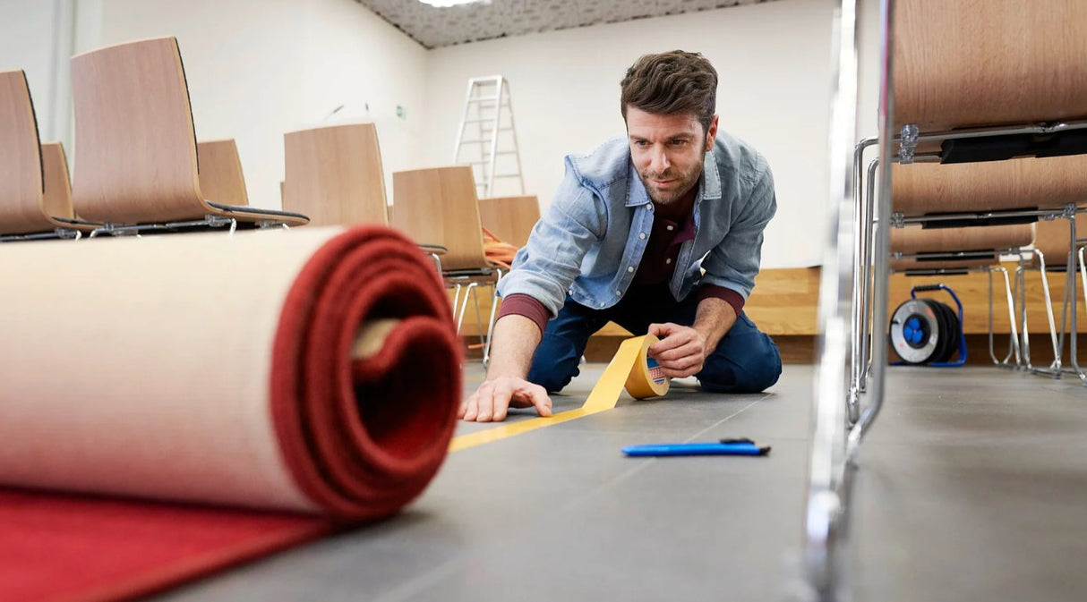 Tesa Cinta Adhesiva Doble Cara Universal Permanente 50mm X 25m Para Moquetas