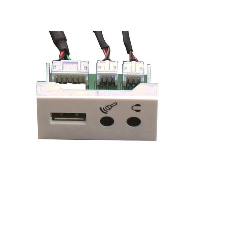 F22 Usb2.0+2x Mini Jack Module. 20cm. White
