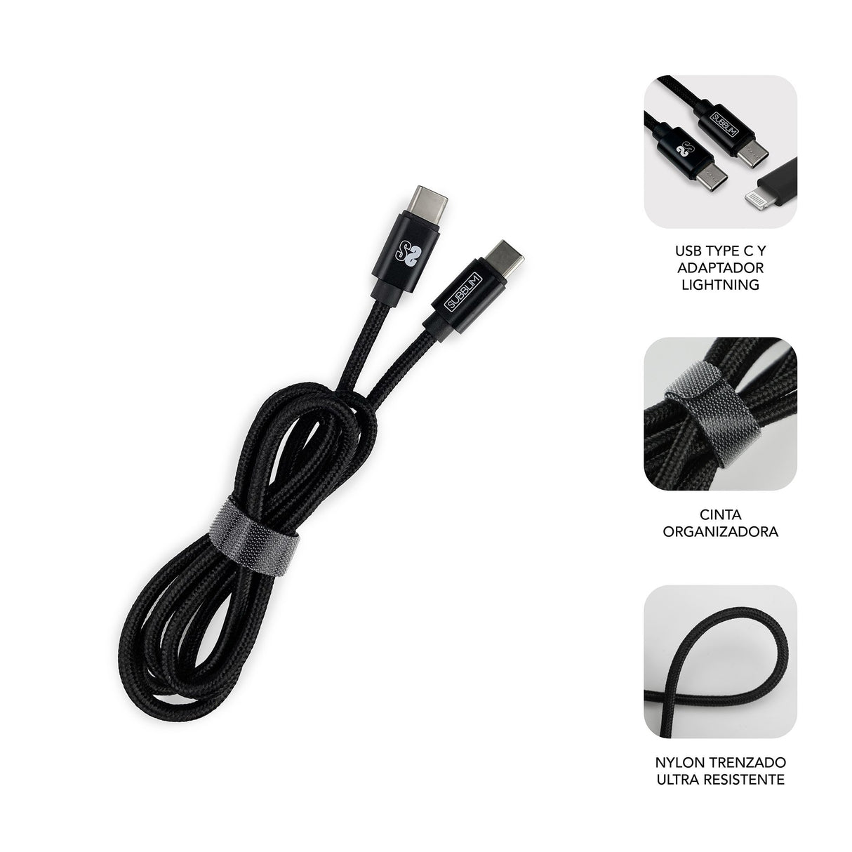 EAN 8436586742096 - SUBBLIM SUBCHG-3WPD11 cargador de dispositivo móvil Universal Negro, Gris Corriente alterna Carga rápida imagen 2