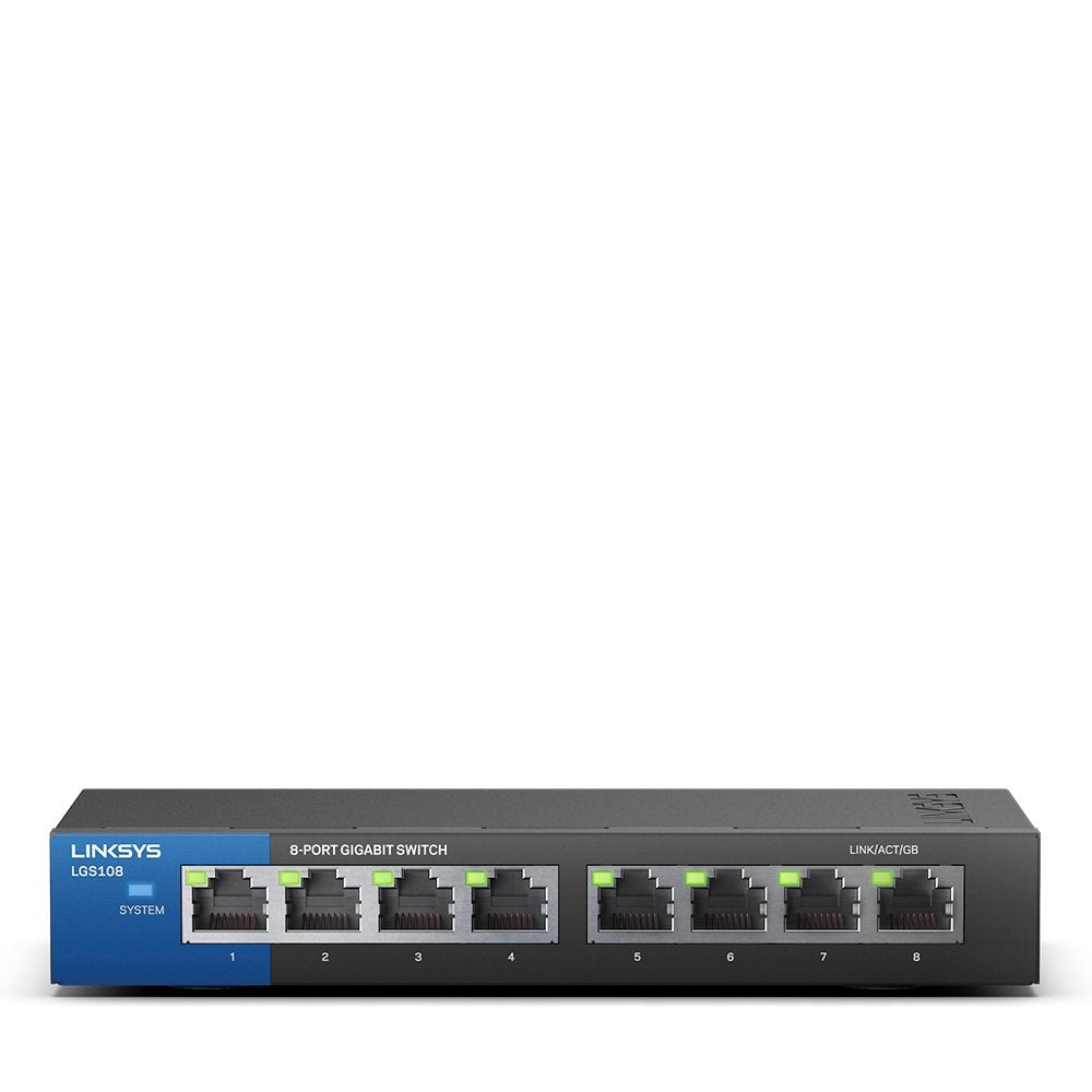 EAN 4260184666713 - Linksys LGS108 No administrado L2 Gigabit Ethernet (10/100/1000) Negro, Azul imagen 4