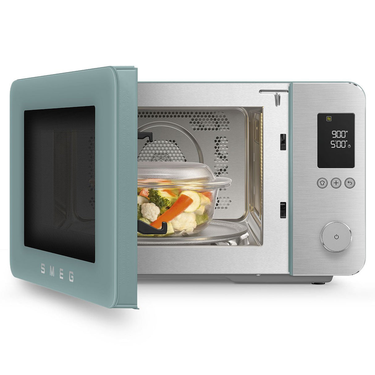 Smeg Kombi-Mikrowelle Moc02egmeu, 9 Fkt, 2100w, Smaragdgrün Matt
