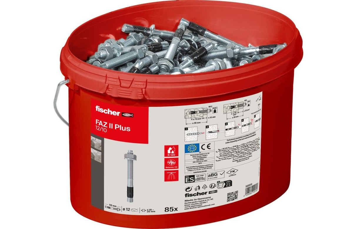 EAN 4048962491326 - Fischer 568859 tornillo de anclaje y taco 85 pieza(s) 110 mm imagen 3