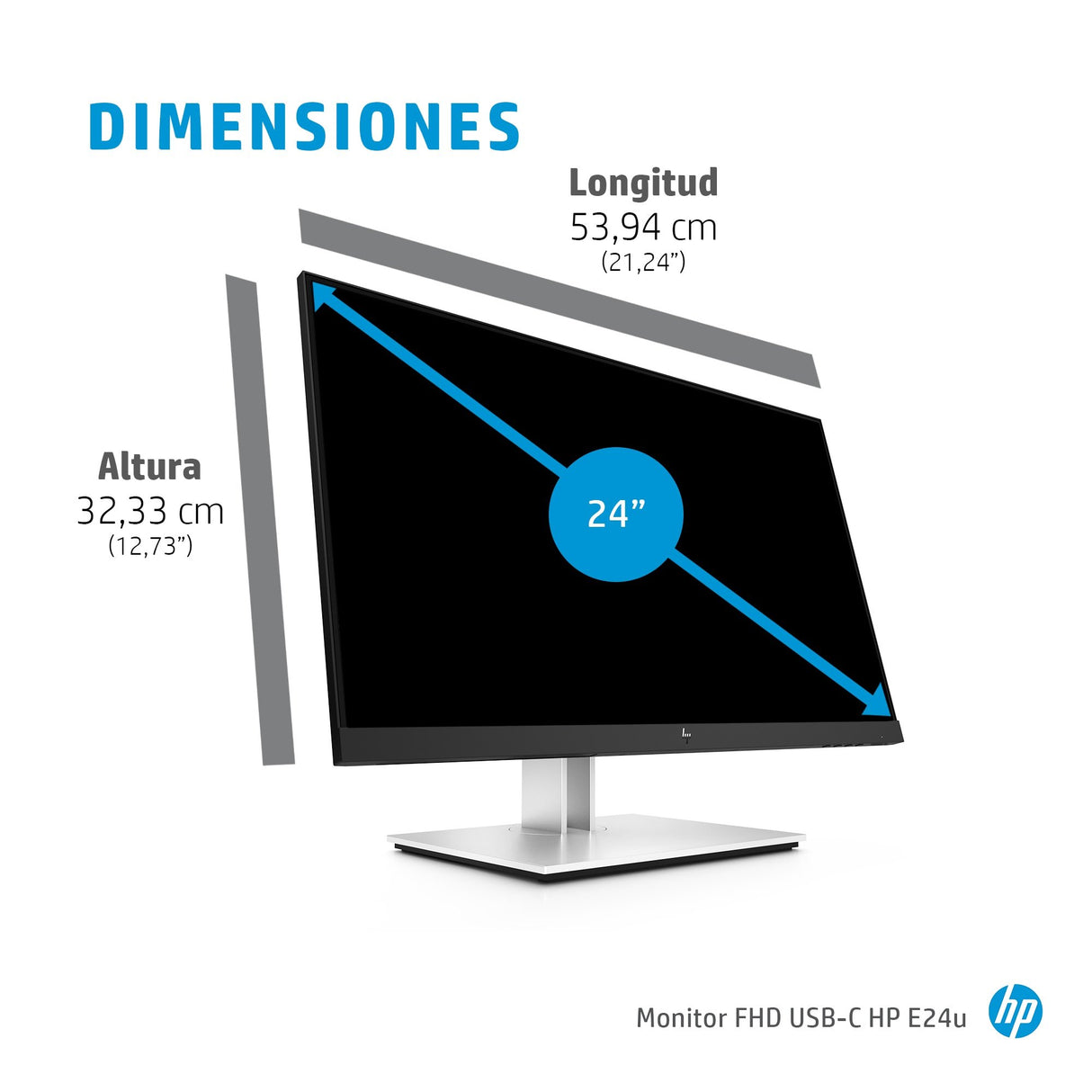 EAN 0195122123987 - HP E24u G4 pantalla para PC 60,5 cm (23.8") 1920 x 1080 Pixeles Full HD LCD Negro, Plata imagen 11