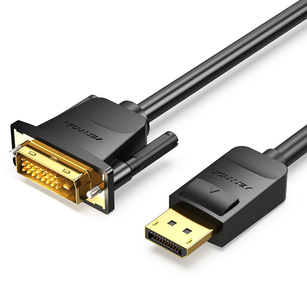 Cable Conversor Vention Hafbg Displayport Macho Dvi Macho 1.5m Negro