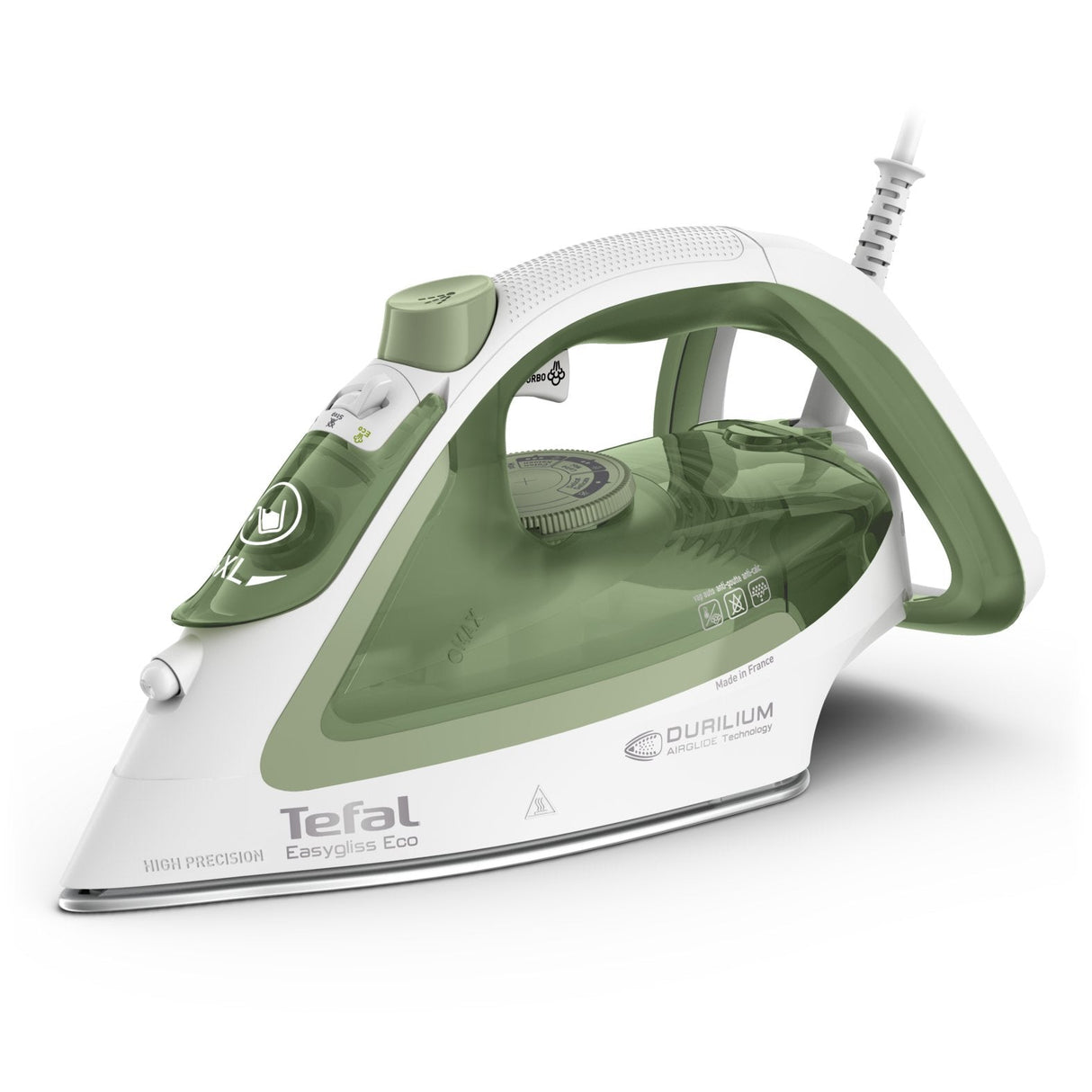 Tefal Easygliss Eco Fv5781e1 Plancha Vapor-Seco Durilium Airglide Soleplate 2800 W Blanco, Verde