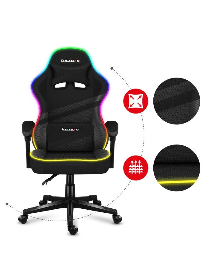 EAN 5903796013160 - Huzaro FORCE 4.4 RGB Silla para videojuegos de PC Asiento (de seguridad) de butaca Negro imagen 9