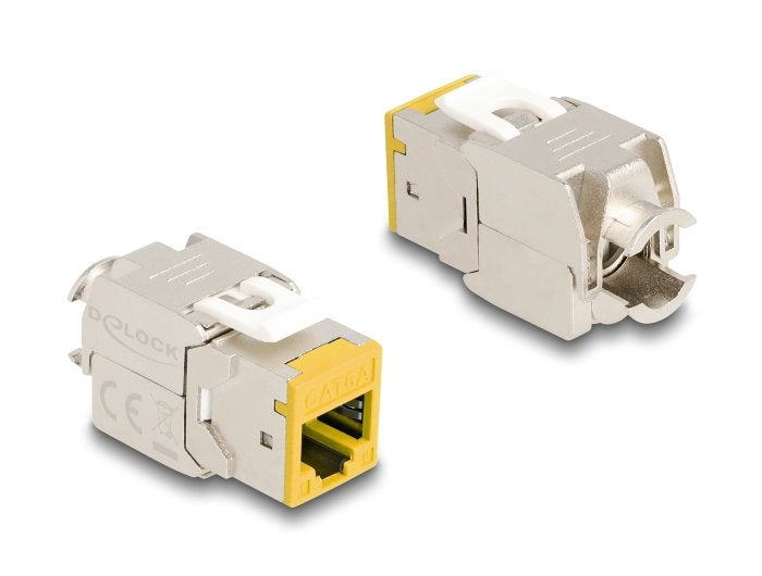 Delock Keystone Modulo Rj45 Hembra A Lsa Cat.6a Amarillo Set 10 Piezas