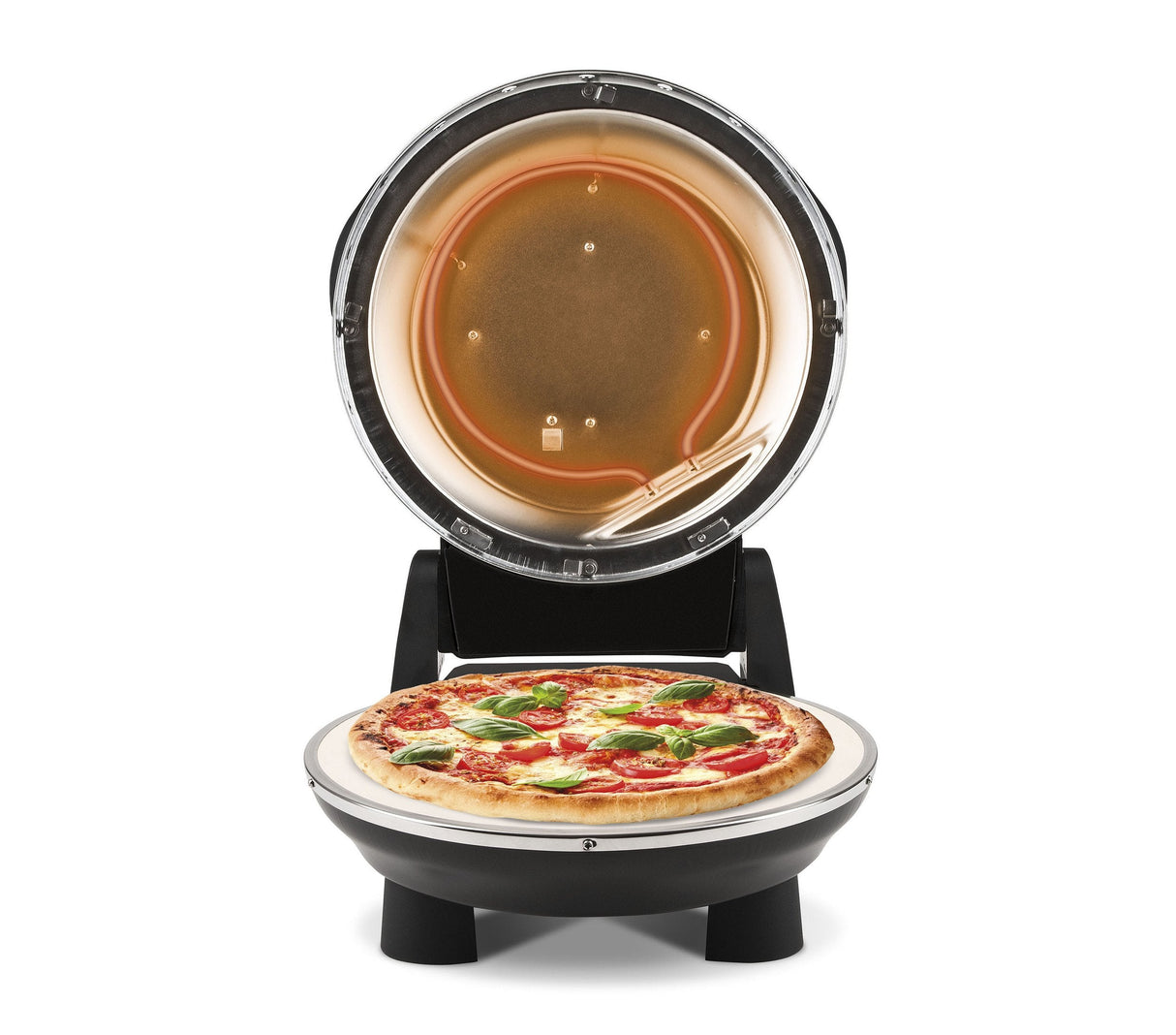 Horno Para Pizza G3 Ferrari Napoletana Negro, 1200 Vatios, Para Pizza Ø 31 Cm, 2 Piedras G1003210