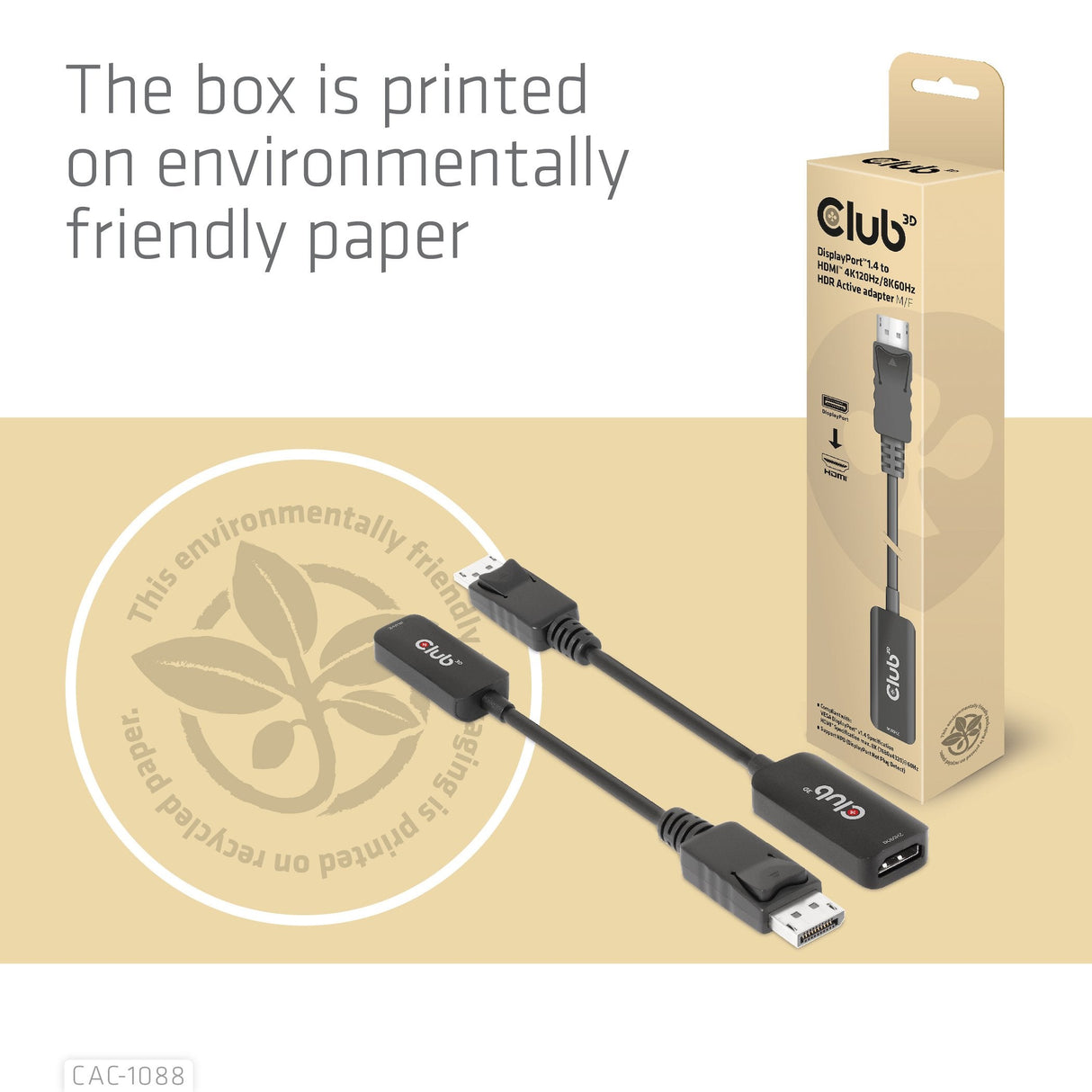 EAN 8719214472740 - CLUB3D CAC-1088 adaptador de cable de vídeo 0,21 m Negro imagen 9